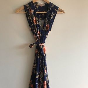 Floral wrap boutique dress